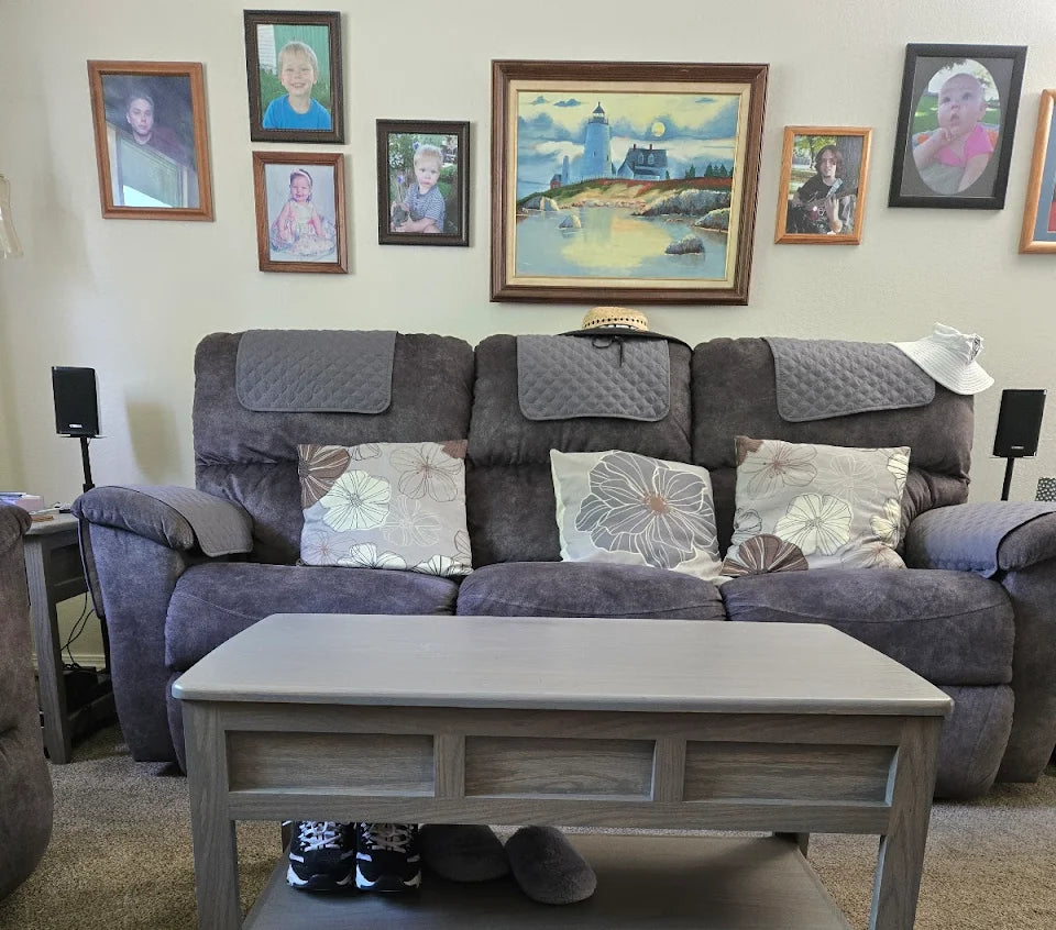 Oak Coffee Table with Lift Top & End Tables