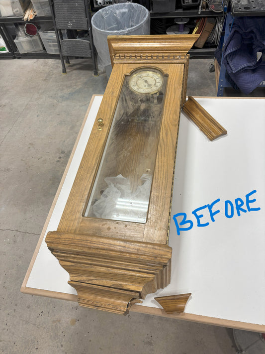 Clock Grandmother Repair/Convert to Display Cabinet