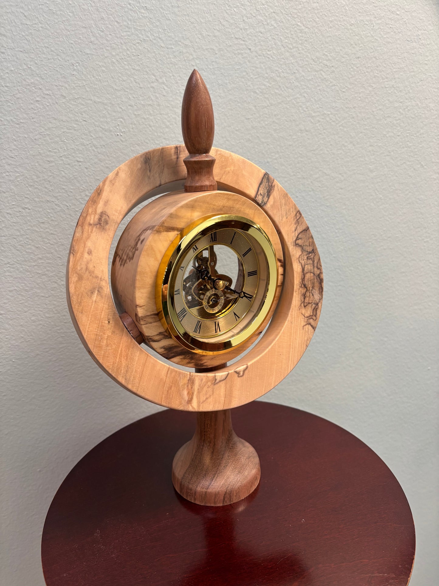 Gyro Skeleton Clock Spalted Birch