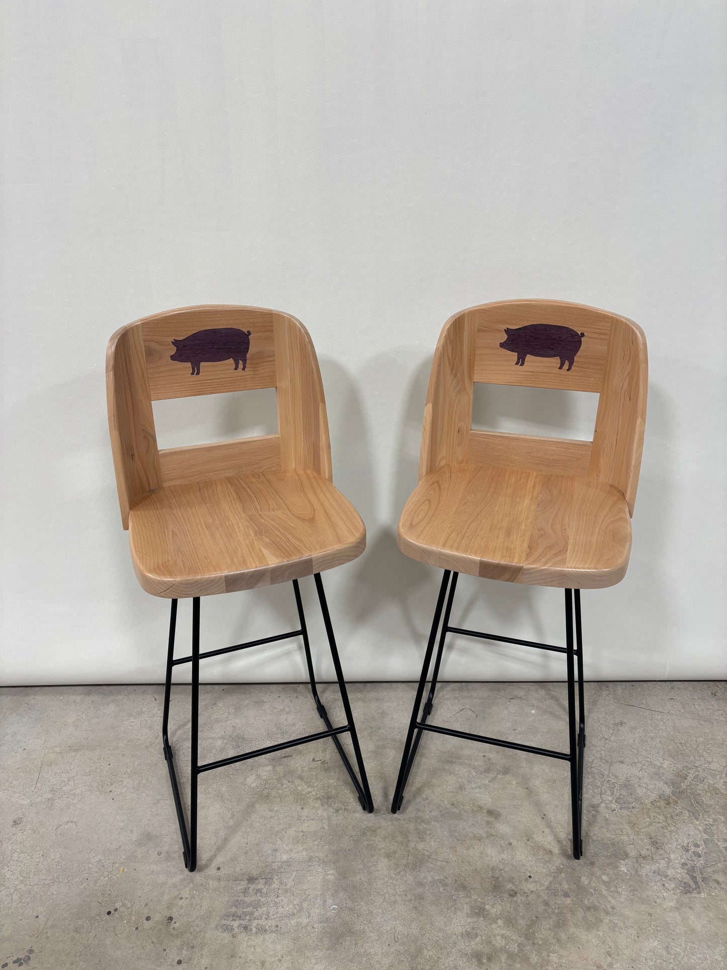 Bar Chairs with Pig Inlay (2)