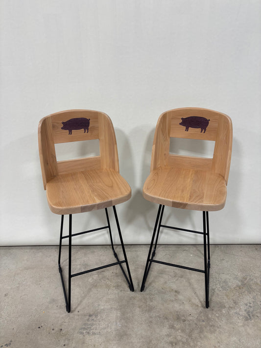 Bar Chairs with Pig Inlay (2)