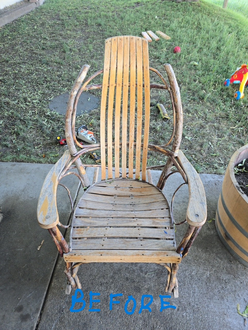 Rustic Rocking Chair Repair and Refinish